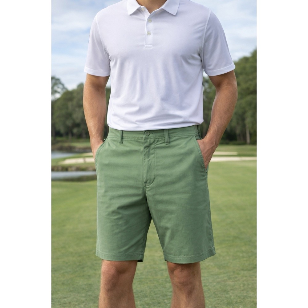 Duck Head Men's‎ Performance Shorts Green Size 28 NWT Stretch Golf Casual Chino